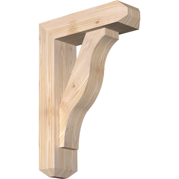 Ekena Millwork Funston Craftsman Smooth Bracket w/ Offset Brace, Douglas Fir, 5 1/2"W x 18"D x 26"H BKT0604X18X26FST04SDF - main